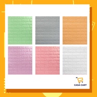 CASA CART Rekaan Kreatif Kertas Dinding 3D Hiasan Batu Bata PE Foam Pelekat Dinding DIY 70x77cm