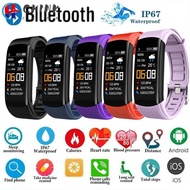 CHINK C5S Sport Smart Watch, Blood Oxygen Blood Pressure Smart Bracelet Watch, Support Information Push Alarm Clock Waterproof Bluetooth Smart Band for Android IOS/Women Men
