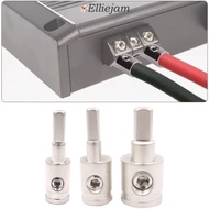 ELLIEJAM Car Speaker Wire Terminal, 0GA 4GA 8GA Pure Copper Car Audio Connector, Gold Silver Wire Re