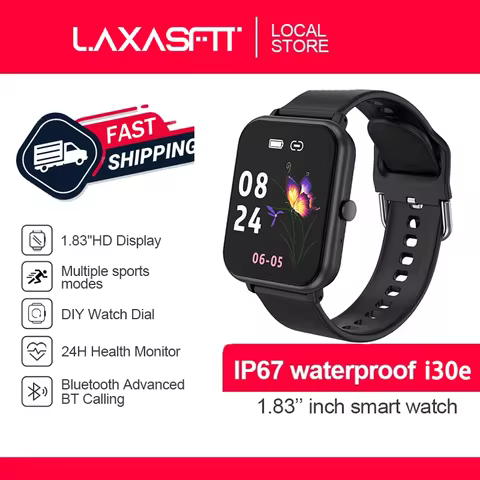 LAXASFIT Waterproof Smartwatch Bluetooth Talk Women's Watch Men's Watch Voice Assistant 100+ Sports