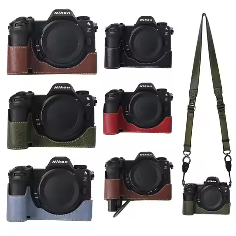 For Nikon Z6III Camera Case Bag Leather Half Body Cover for Nikon Z6 III Z63 Base Protector