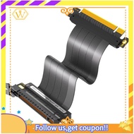 【W】PCIE 4.0 Extension Cable, 16x Shielded High Speed GPU Riser Cable with PCI Express Port GPU Exten