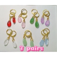 14k 3 pairs Bangkok gold earrings