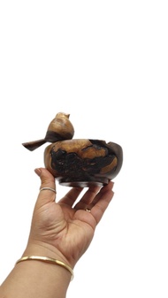 有雀的木煙灰缸