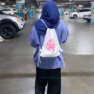 / drawstring tote bag / aesthetic Sling bag / school bag College bag Sports bag College bag