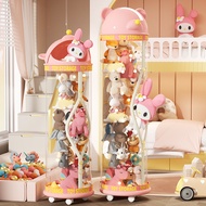 [New Style] Doll Storage Bucket Zipper Style Plush Toy Display Storage Box Transparent Storage Box D