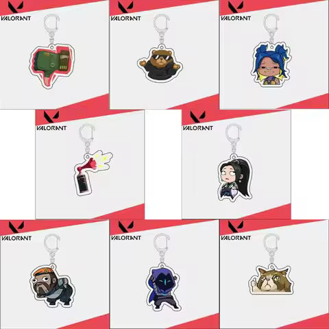 Popular Game VALORANT Acrylic Keychain Cartoon Characters Backpack Hanging Keyring Pendant Accessori