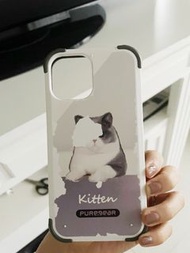 Puregear. Iphone12 手機殼 可愛貓貓團案防護手機套 白色