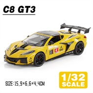 LEO 1:32 Corvette C8 ZR1X GT3 Diecast Model Car Alloy Cars Toys Collection Gift For Kids Boy Girl
