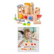 youn Toolbox Toy Kids DIY Repair Tool Set Preschoolers Fine Motor Skill Toy