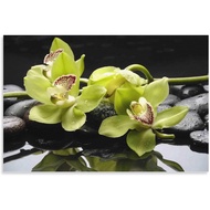 Hdydjs Spa Yoga Zen Stone Orchid Picture Poster Beauty Salon Poster Canvas Wall Art Prints For Wall 