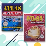 Large Atlas Book, Latest Edition 38 Provinces in Indonesia, Size 23.5, 31 CM