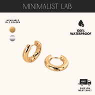 MINIMALIST LAB Titanium Blanca Bold Essential Hoop Earrings | Subang Wanita Waterproof | Anti Karat 
