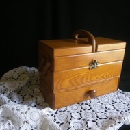 【老時光 OLD-TIME】早期日本木製裁縫箱