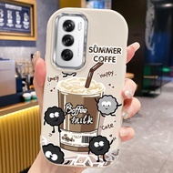 Case For OPPO Reno 12 5G 12F 4G 12F 5G Summer Coffee Phone Shockproof Round And Fat