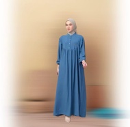Outfit Lebaran Model Kekinian Baju Gamis Termurah Bahan Crinkle Premium Dress Maryam