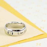 【客製化禮物】白爛貓與我系列-家族寬版刻字 純銀戒指