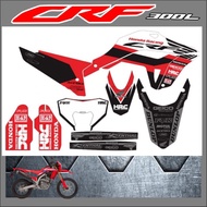 Honda CRF 300L decals stickers, laminated, sticker motor, stiker motor, sticker moto