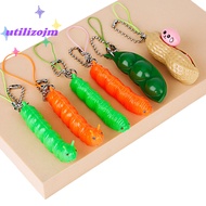 [utilizojmS] Deion Anti Stress Reliever Adult Fidgets Jewelry Gift Infinite Squeeze Caterpillar Keychain Pop It Squishy Fidget Toys new