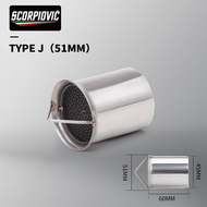 51mm/60mm Inlet Motorcycle Exhaust Muffler DB Killer Moveable DB Killer Silencer Noise Sound Race