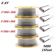 ღ❀ Ni80 four Clapton nickel patterned two three core heating RDA atomizer resistance wire