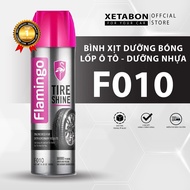 xịt dưỡng bóng vỏ lốp ô tô phục hồi nhựa đen Flamingo F010 500ml