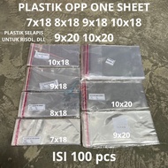 (100 pcs) OPP plastic GLUE ONE SHEET ONE LAYER 7x18 8x18 9x18 10x18 9x20 10x20 risoles SHEET plastic