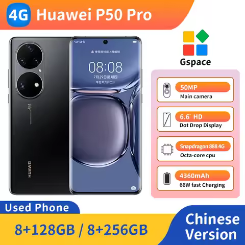 Huawei P50 Pro 4g SmartPhone 6.6-inches Screen HarmonyOS 4360mAh Battery Original Used Phone