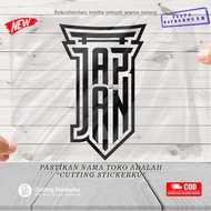 Cutting Stiker Japan Mark Variasi Motor Mobil Sticker Kaca Helm Gate Sakura Red Sun Sakura