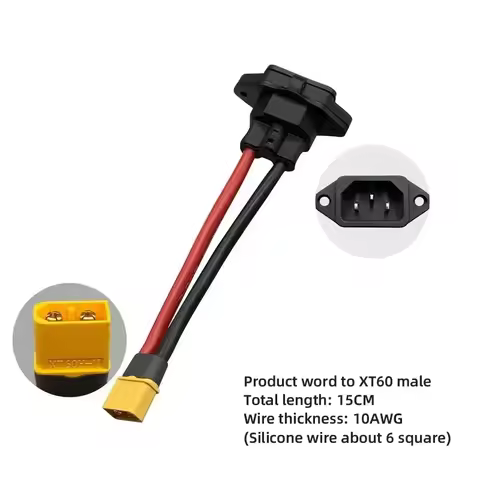 XT60/XT90 to C14 3pin Power Socket Male Female XT60 XT90 Battery Car Charging Wire Connector New Ene