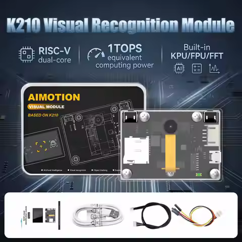 K210 Visual Recognition Module with 2MP Camera OV2640 and 2.0-inch LCD Capacitive Touch Screen For D