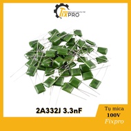 Mica capacitor 2A332J 3.3nF 100V (10c)