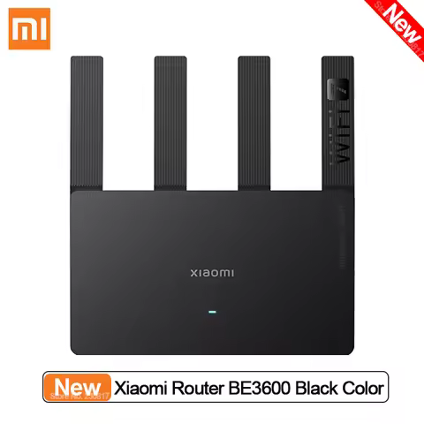 2025 Xiaomi Router BE3600 Black Color WiFi 7 Support 2.4G 5G MLO Dual-Band IPTV Dual WAN/LAN Mesh Sm