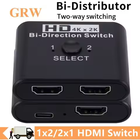 HDMI Switch 4K x 2K Splitter Bi-directional HDMI Switcher 2 in 1 Out/1 in 2 Out HDMI Hub For Xbox PS