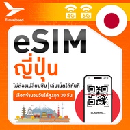 eSIM Travelzeed | ญี่ปุ่น 4G/5G | สูงสุด 30 วัน | ปริมาณเน็ต 1GB-ไม่จำกัด (Unlimited)
