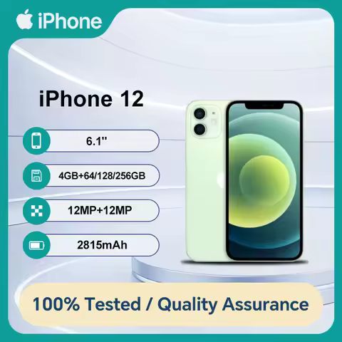 Unlocked Original Apple iPhone 12 64/128/256GB ROM 4GB RAM IOS A14 Bionic Hexa Core 6.1'' Dual 12MP 