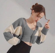 台灣Air Space 撞色針織衫套裝