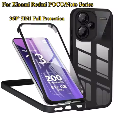 360 Full Protection Case for Note 14 13 Pro Plus 4G 5G POCO X6 F6 F5 M6 Pro C75 C65 Xiaomi 14T Pro 1