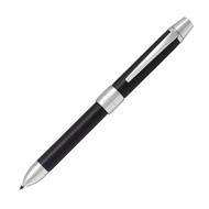 Pilot 2+1 Ridge Leather Black BTHR-3SL-B Multifunction Pen, 2 Colors 0.7mm + Sharp 0.5mm Ballpoint P