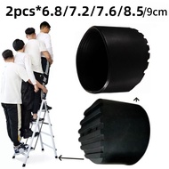 2PCS(6.8/7.2/7.6/8.5/9cm)Non-slip rubber feet single telescopic ladder | Round ladder rubber