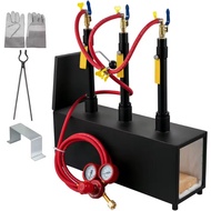 Gas Forge Round Square Blacksmith Melting Furnace 3 Burner Knife & Metal Tool Making Gas Forge Kit