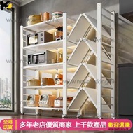 A&0622免安裝廚房置物架摺疊收納架帶碌可移動微波爐烤爐烤箱置物架 多層落地架 廚房用品 鍋碗收納架Kitchen shelf#Storage rack, cupboard