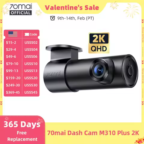 70mai Dash Cam M310 Plus 2K 1440P 143°FOV F1.55 Smart Voice Control 24H Parking Guard Night Vision 7