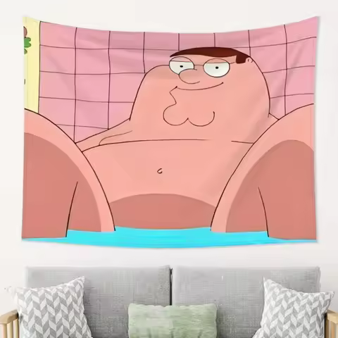 Tapestry Multiple Sizes Screen Print Peter Griffin Design Polyester Fabric Dormitory Wall Hanging Pe