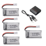 ♞3.7V 400mAh Lipo Battery For H107 H31 KY101 E33C E33 U816A V252 H6C RC Drone Spare Parts 3.7v 8020