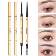 5 Colors Ultra Fine Double Head Rotating Eyebrow Pencil / Waterproof Small Gold Bars Eyebrow Pencil 