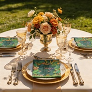 Tropical Rainforest Print Party Napkins – 33X33cm 10-20PCS – Birthday Wedding Outdoor Celebration Su