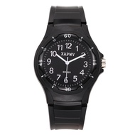TTime Fashion Casual Watches 50M Waterproof Quartz Wristwatches Black rubble bands Kids Clock boys H