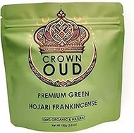 Crown Oud Premium Green Hojari Frankincense تاج العود Premium Resin - 100g.