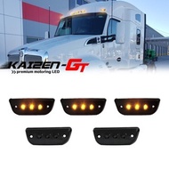 For 2015-2020 Kenworth T680 T770 T880 & For 2015-2020 Peterbilt 579 Amber LED Front Raised Cab Rooft